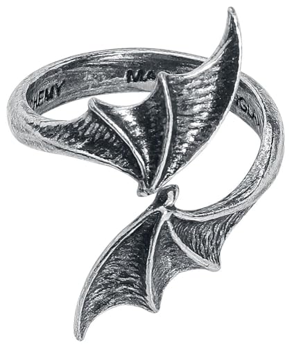 Alchemy Gothic Night with the Goethe Ring Frauen Ring silberfarben XXS-XS Hartzinn Gothic von Alchemy Gothic