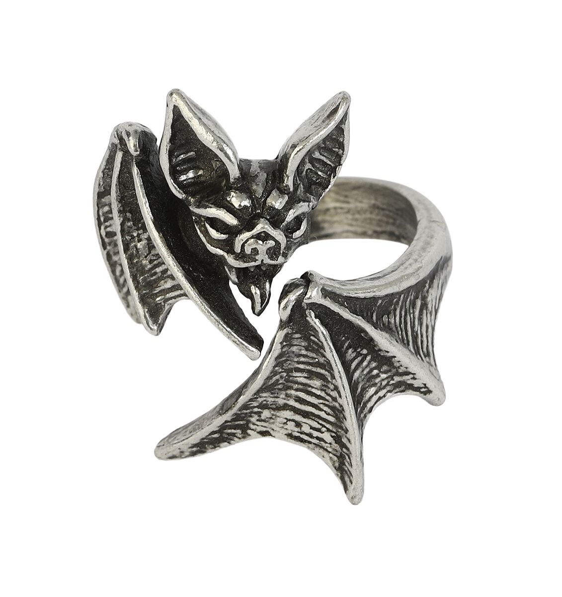 Alchemy Gothic Nighthawk Wrap Ring Ring silberfarben von Alchemy Gothic