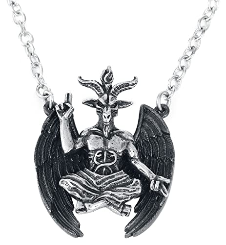 Alchemy Gothic Personal Baphomet Frauen Halskette schwarz/silberfarben Hartzinn Gothic von Alchemy Gothic