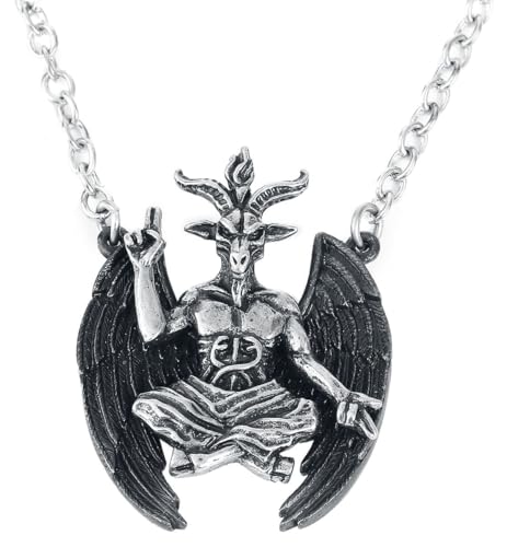 Alchemy Gothic Personal Baphomet Frauen Halskette schwarz/silberfarben Hartzinn Gothic von Alchemy