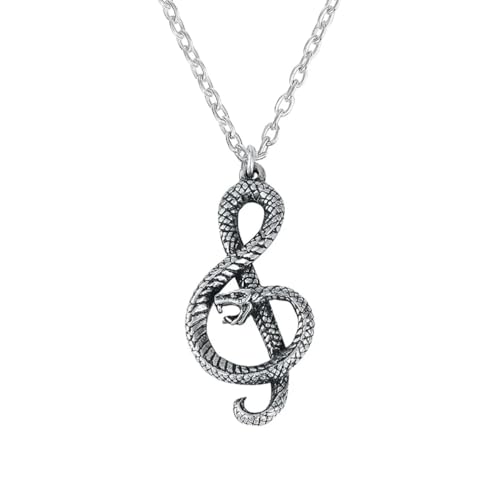 Alchemy Gothic Playing The Devil´s Tune Frauen Halskette silberfarben Hartzinn Gothic, Musik von Alchemy