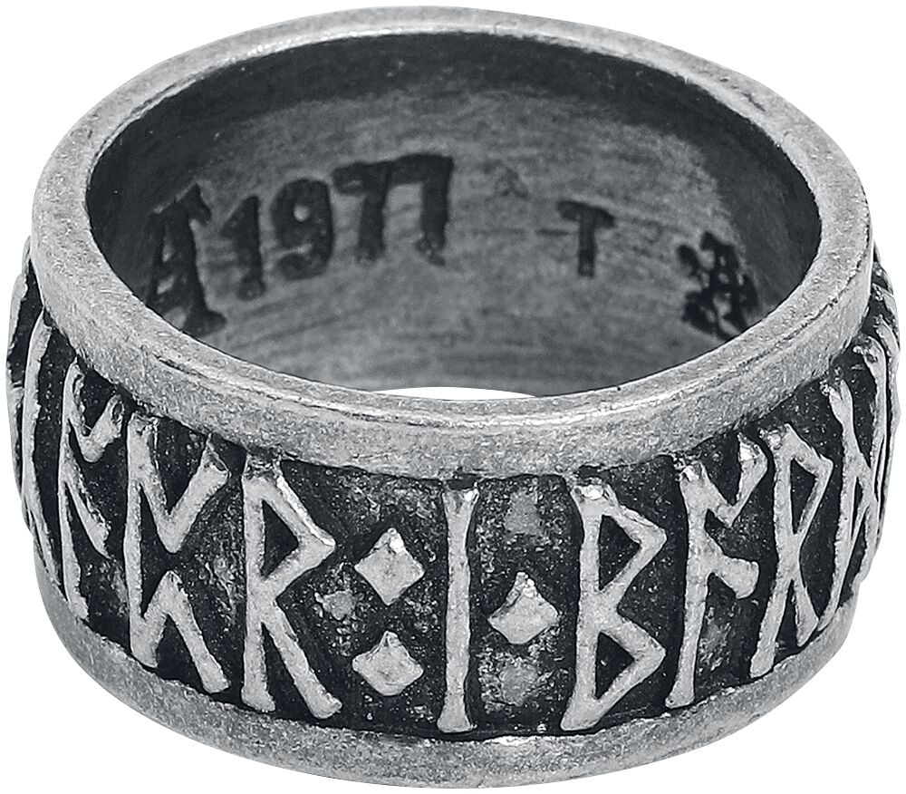 Alchemy Gothic Schriftzeichen Ring silberfarben von Alchemy Gothic