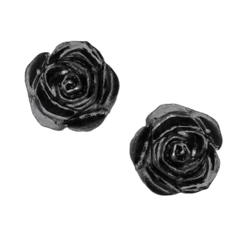 Alchemy Gothic Schwarze Rose Ohrstecker Paar Ohrringe Alchemy Gothic Schwarze Rose Ohrstecker Paar Ohrringe von Alchemy - The Vault