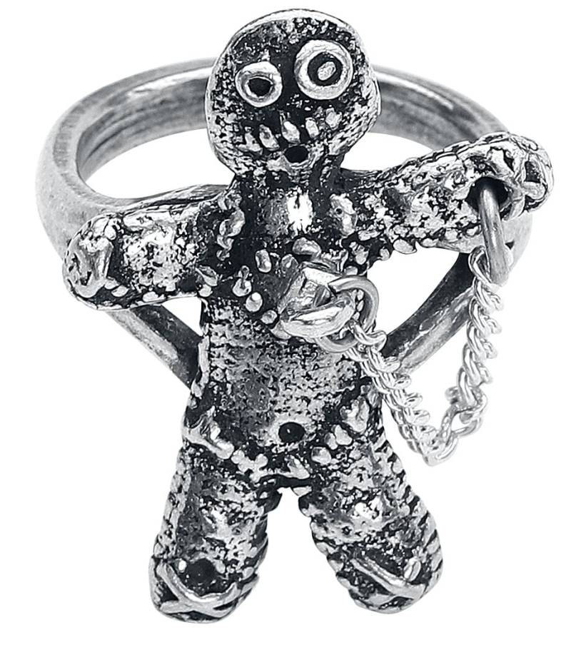 Alchemy Gothic Voodoo Doll Ring silberfarben von Alchemy Gothic