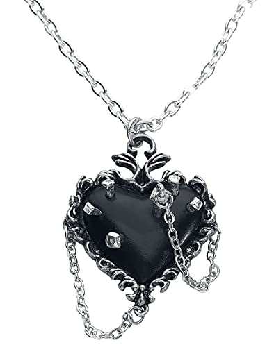 Alchemy Gothic Witches Heart Damen-Halskette, silberfarben, Hartzinn von Alchemy Gothic