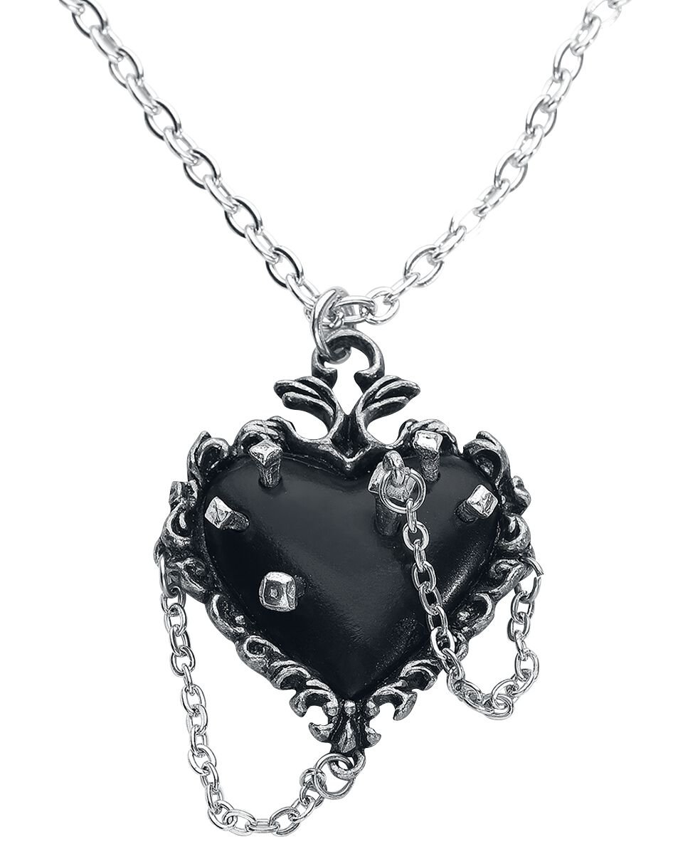 Alchemy Gothic Witches Heart Halskette silberfarben von Alchemy Gothic