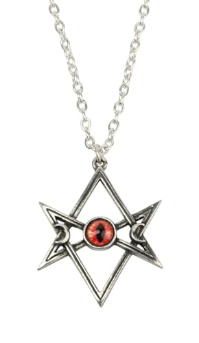 Alchemy Gothic Unicursal Hex Frauen Halskette silberfarben Hartzinn Gothic von Alchemy