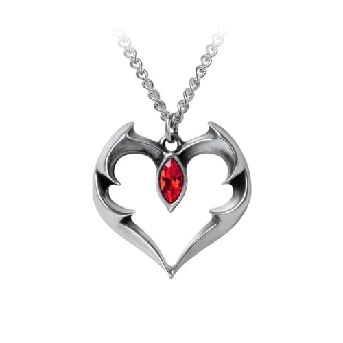 Alchemy Gothic Batheart Pendant Frauen Halskette silberfarben Hartzinn Gothic, Romantik von Alchemy Gothic