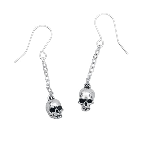 Alchemy Gothic Deadskull Earrings Frauen Ohrring silberfarben von Alchemy Gothic