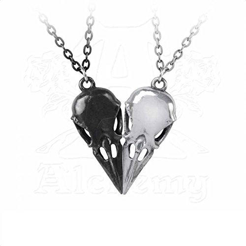 Corvus Corax Gothic Rabe 2 Stück Anhänger Set Talisman Rabenschädel ALCHEMY von Alchemy