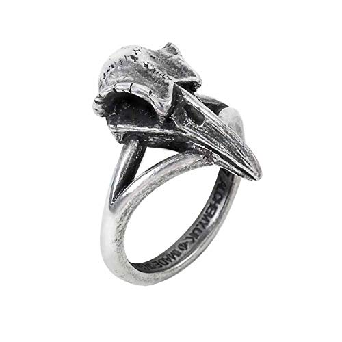 Ring Rabenschädel Gothic Batcave Biker Rocker Rabe Raben ALCHEMY (65 (20.7)) von Alchemy