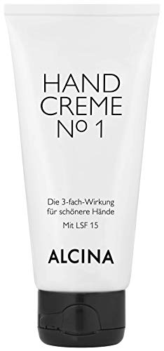 ALCINA Handcreme No. 1 - Pflegt und glättet geschädigte Haut - Mit Lichtschutzfaktor 15-1 x 50 ml von Alcina