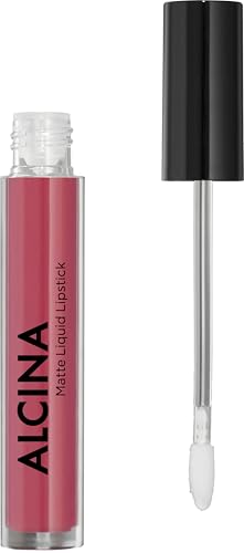 ALCINA Matte Liquid Lipstick red grape - 1 Stück - Matter Lip Gloss mit grenzenlosem Halt & intensiver Deckkraft - Federleichte Cremetextur - Färbt nicht ab - Kussecht - Mattes Finish von Alcina