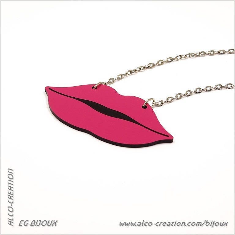 Mundhalskette | Großes Rosa/Schwarzes Modell von AlcoCreation