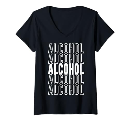 Damen Alkohol T-Shirt mit V-Ausschnitt Damen Alkohol T-Shirt mit V-Ausschnitt von Alcohol Apparel