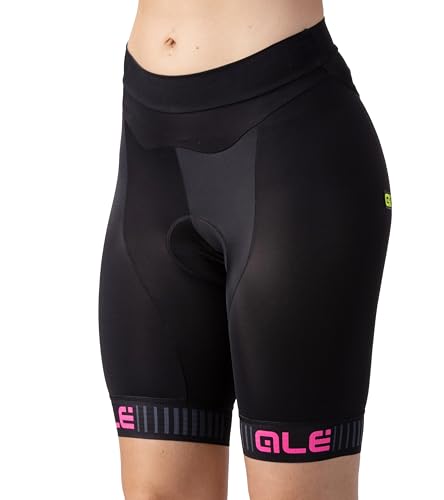 Alé Cycling Damen Massives Traguardo Radhose, Schwarz/Fluo Pink, XXL von Alé Cycling