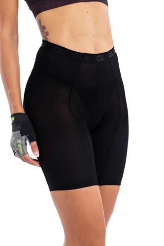 Alé Cycling Damen Offroad MTB Enduro gepolsterte Auskleidung Radhose, Schwarz, M von ALE'