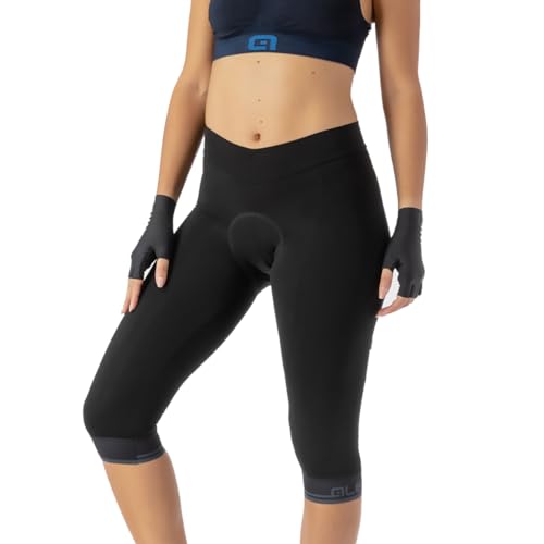 Alé Cycling Damen Solid Classico 3/4 Radhose, Schwarz/Anthrazit, XXL von Alé Cycling