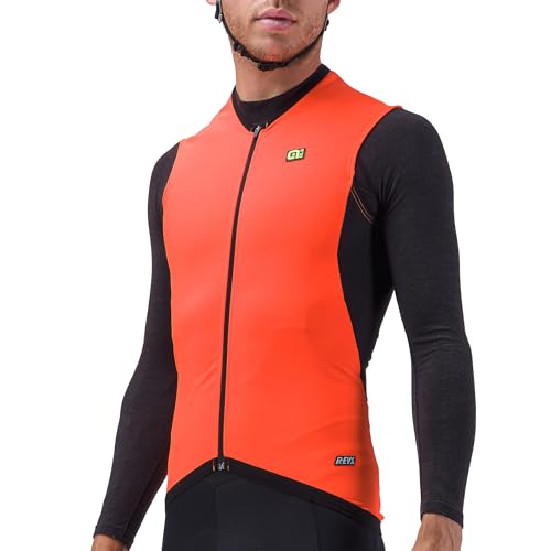 Alé Cycling Herren R-ev1 Clima Protection Thermo Weste, Fluo Orange, L von ALE'