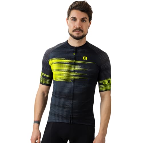 Alé Cycling Herren Solider Turbo Kurzärmliges Jersey, Schwarz, XXL von Alé Cycling