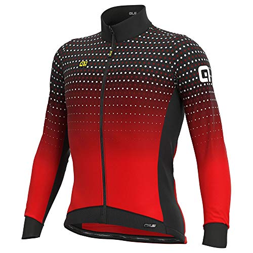 Alé Cycling PR-S Bullet Winter Langarm Trikot Herren schwarz/rot Größe L 2021 Radtrikot langärmlig von Alé Cycling