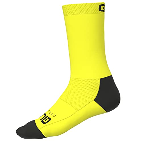 Alé Cycling Unisex Team Q-Skin 18 cm Radsocken, Fluo Yellow, L von Alé Cycling