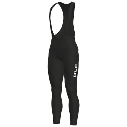 Alé Cycling Solid Winter Bib Tights Herren Black-White Größe XL 2019 Trägerhose von Alé