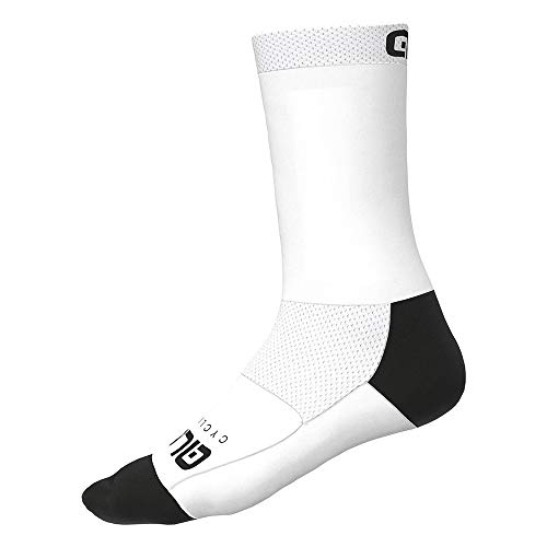 Alé Unisex Erwachsene Team Socks RadsockenWeiß/Grau/Schwarz 44/47 - L von ALE'