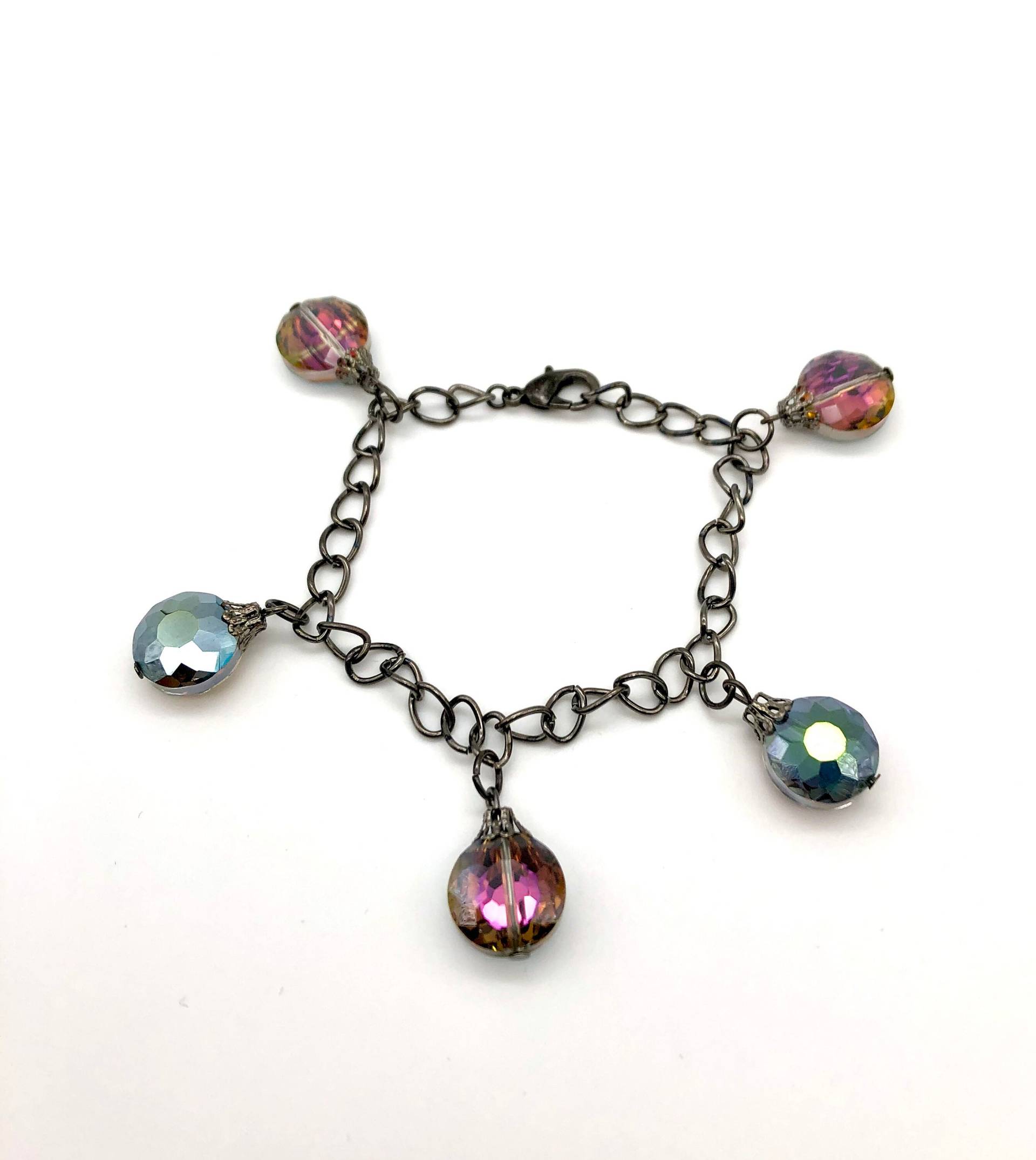 Schillerndes Glaskugel Kettenarmband Schillerndes Glaskugel Kettenarmband von AleciaMarieDesigns