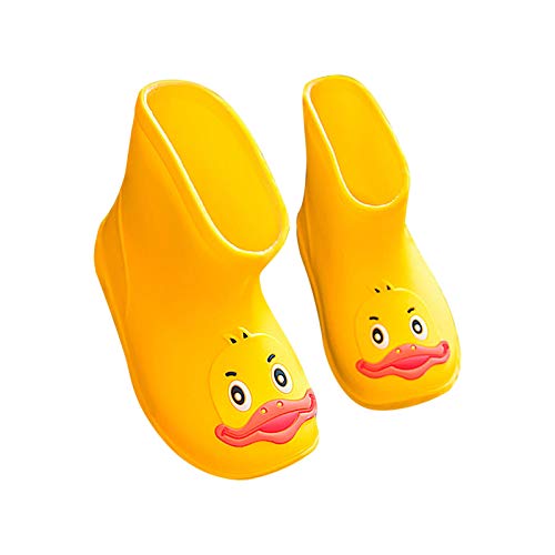 Alecony Kinder Gummistiefel Regenschuhe aus Naturkautschuk, Wasserdicht & Rutschfest Baby Eva Schlupfstiefel Rain Boot Regenstiefel Regen Stiefel Kinderstiefel für Jungen Mädchen (Ente2, 24/25 EU) von Alecony