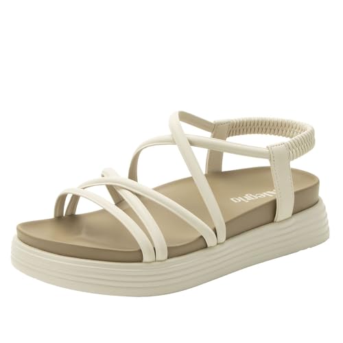 Alegria Audie Damen-Sandalen, wasserfreundlich, elastisch, Fersenriemen, Plateau, Crème Brulee, 9.5-10 von Alegria by PG Lite