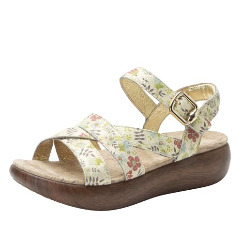 Alegria Bianca Damen-Sandalen aus Leder mit Gladiatorenriemen, Gut wie Gold, 10.5-11 von Alegria by PG Lite