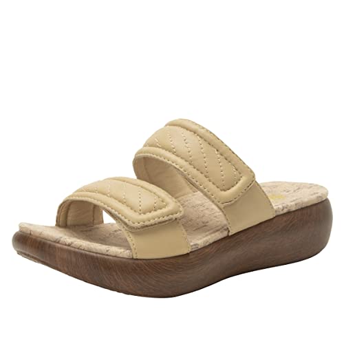 Alegria Brayah Damen-Sandalen aus Leder, Latte, 9.5-10 von Alegria by PG Lite
