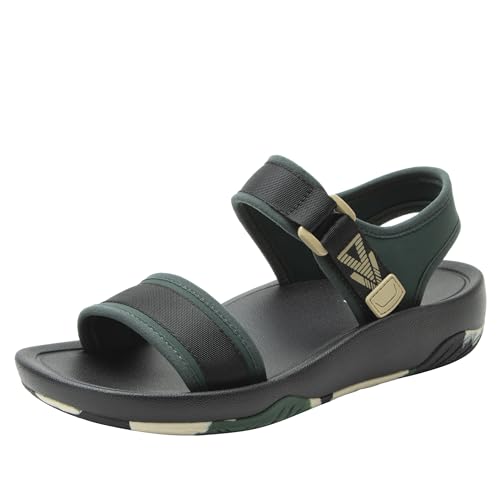 Alegria Crea8tion Ergo Foam Knöchelriemchen Sandalen für Damen, Khaki, 8-8.5 von Alegria by PG Lite