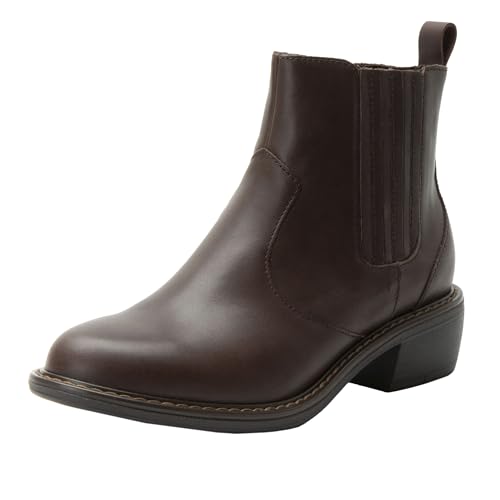 Alegria Damen Malia Leather Tall Shaft Ankle Low Heel Boots, java, 39.5 EU von Alegria by PG Lite