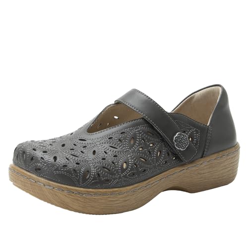 Alegria Damen Opheliah Komfortschuhe V-Cut Leder Mary Jane, Stone Breeze, 8-8.5 Wide Alegria Damen Opheliah Komfortschuhe V-Cut Leder Mary Jane, Stone Breeze, 8-8.5 Wide von Alegria by PG Lite