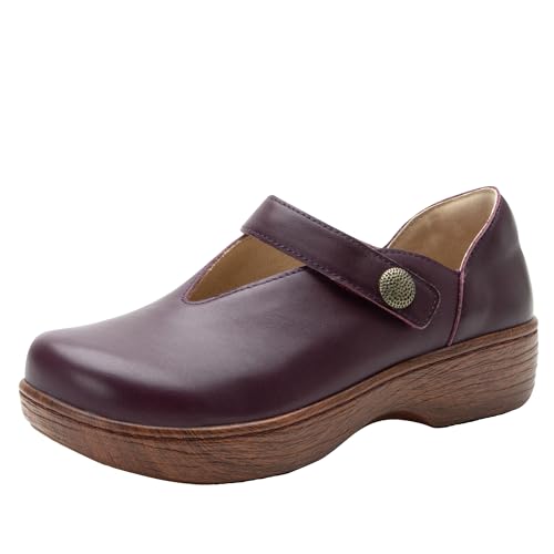 Alegria Damen Opheliah Komfortschuhe V-Cut Leder Mary Jane, Wino Forever, 5-5.5 von Alegria by PG Lite