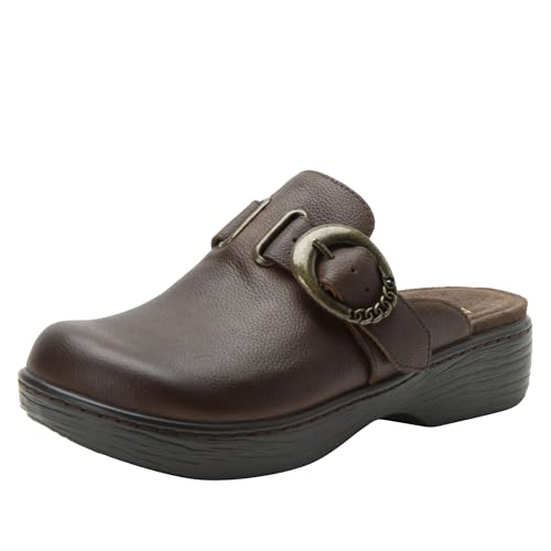 Alegria Damen Osmose Open Back Holzoptik Rocker Leder Clog Absatz, java, 9.5-10 Alegria Damen Osmose Open Back Holzoptik Rocker Leder Clog Absatz, java, 9.5-10 von Alegria by PG Lite