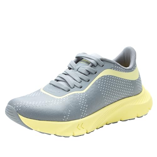 Alegria Damen Rize Rebounce Collection Leichte Strickoberseite Sportschuhe, Gelber Pop, 38 EU von Alegria by PG Lite