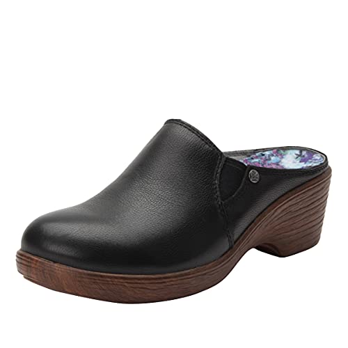 Alegria Damen Sereniti Leather Clog, Obsidian, 39.5 EU Alegria Damen Sereniti Leather Clog, Obsidian, 39.5 EU von Alegria by PG Lite