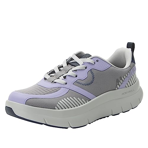 Alegria Damen Solstyce - Rok N Roll - Energizing Support für mühelose Bewegung - rutschfest mit Fußgewölbeunterstützung - Athletic Sneaker - Walkingschuhe, Digitaler Lavendel, 10.5-11 von Alegria by PG Lite