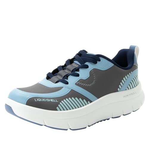 Alegria Damen Solstyce - Rok N Roll - Energizing Support für mühelose Bewegung - rutschfest mit Fußgewölbeunterstützung - Athletic Sneaker - Walkingschuhe, Retro Blau, 37.5 EU von Alegria by PG Lite