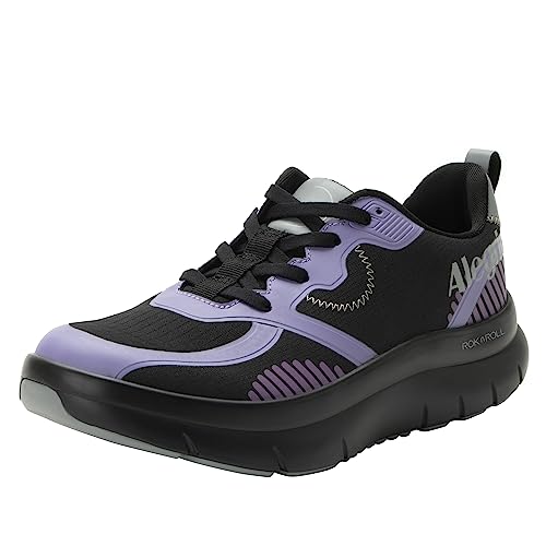 Alegria Damen Solstyce - Rok N Roll - Energizing Support für mühelose Bewegung - rutschfest mit Fußgewölbeunterstützung - Athletic Sneaker - Walkingschuhe, violett, 38 EU von Alegria by PG Lite