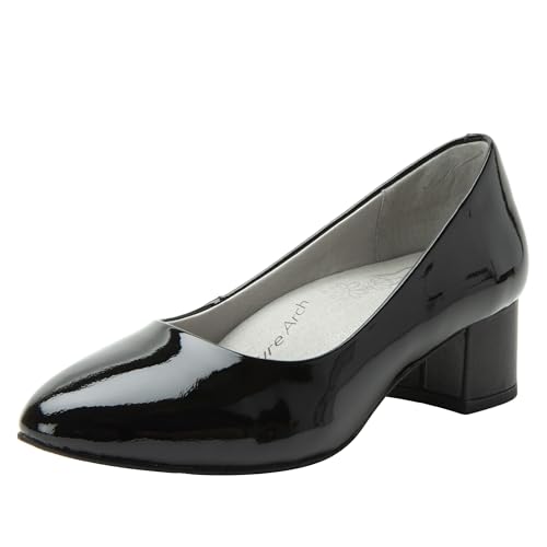 Alegria Lisah Lisa Damen-Pumps aus Leder, mandelförmiger Zehenbereich, Schwarz Lack, 39.5 EU von Alegria by PG Lite