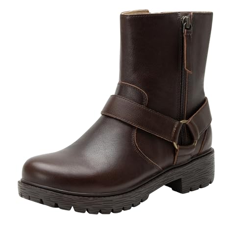 Alegria Olympia Moto Tall Damenstiefel aus Leder, mittelhoch, java, 7-7.5 von Alegria by PG Lite