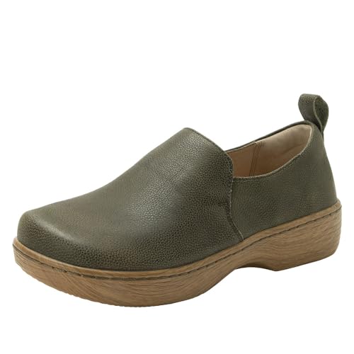 Alegria Origin Orygin Damen-Clog aus genarbtem Leder, Avocado, 10.5-11 Alegria Origin Orygin Damen-Clog aus genarbtem Leder, Avocado, 10.5-11 von Alegria by PG Lite