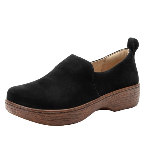 Alegria Origin Orygin Damen-Clog aus genarbtem Leder, Schwarze Trüffel, 7-7.5 Alegria Origin Orygin Damen-Clog aus genarbtem Leder, Schwarze Trüffel, 7-7.5 von Alegria by PG Lite