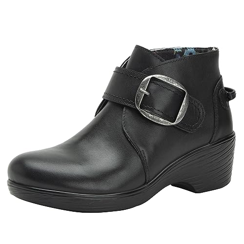 Alegria Symone Damen Lederstiefel mit Keilabsatz, Coal, 11.5-12 von Alegria by PG Lite