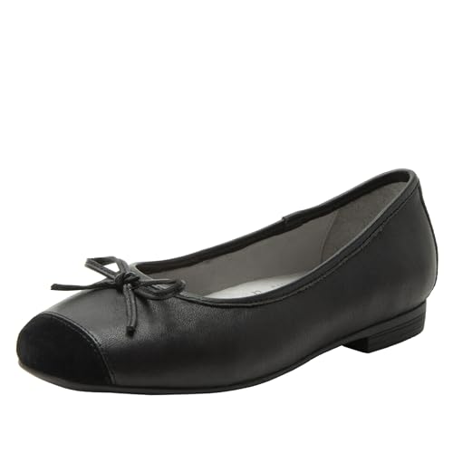 Alegria Talya Damen Ballerinas mit Fliege aus Leder mit Zehenkappe, Schwarz, 11.5-12 von Alegria by PG Lite