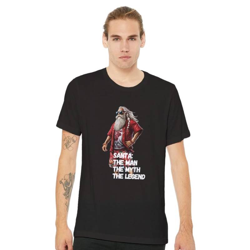 Santa, The Man, Myth, Legend, Premium Unisex T-Shirt 100% Baumwolle, Bella Und Canvas 3001 von AlegriaAzulejo